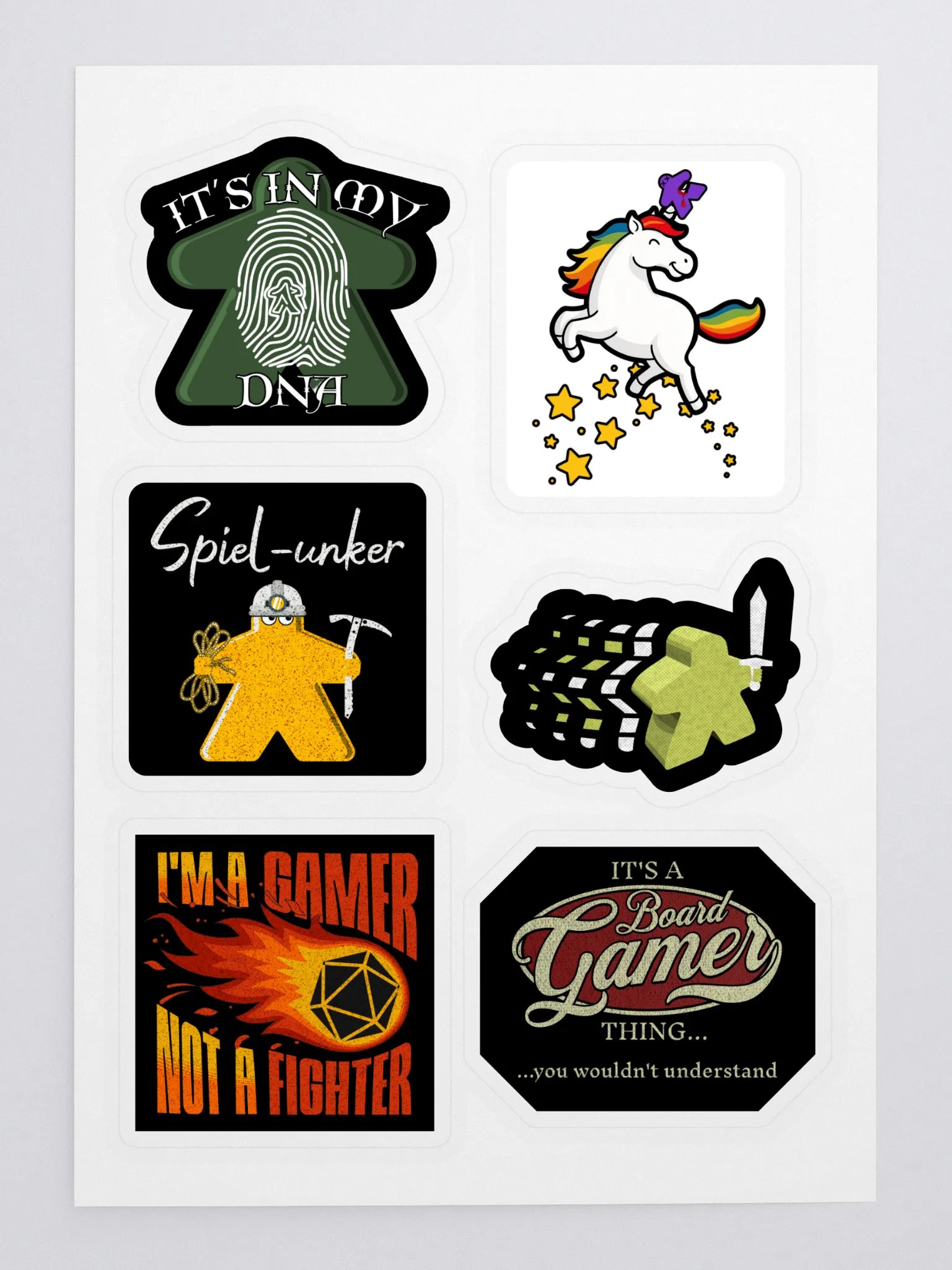 Kiss Cut Sticker Sheet for Board Game Lovers - Collection 1 product image (3)