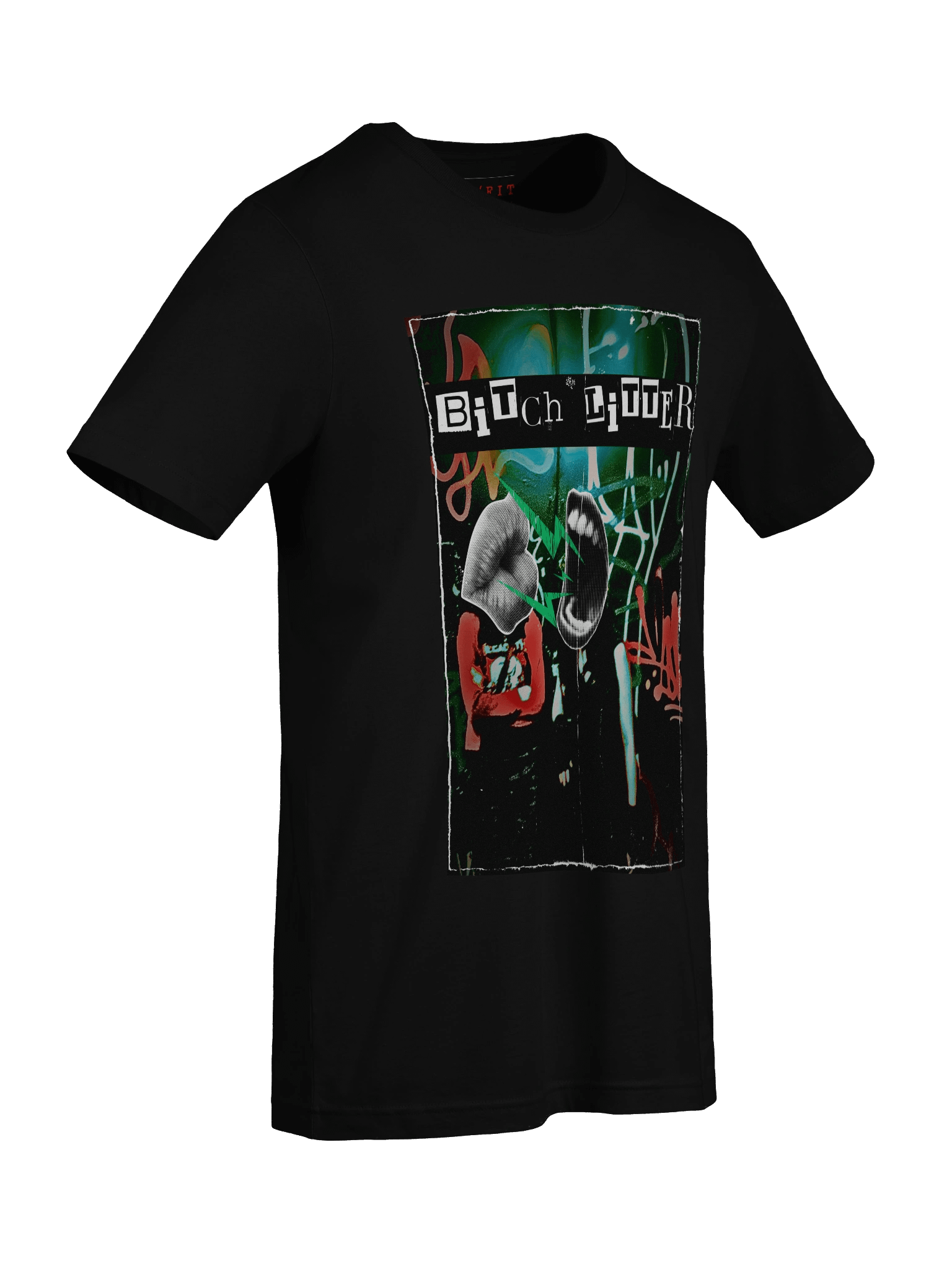 b*tchl*tter tee [bk/red/grn] product image (9)