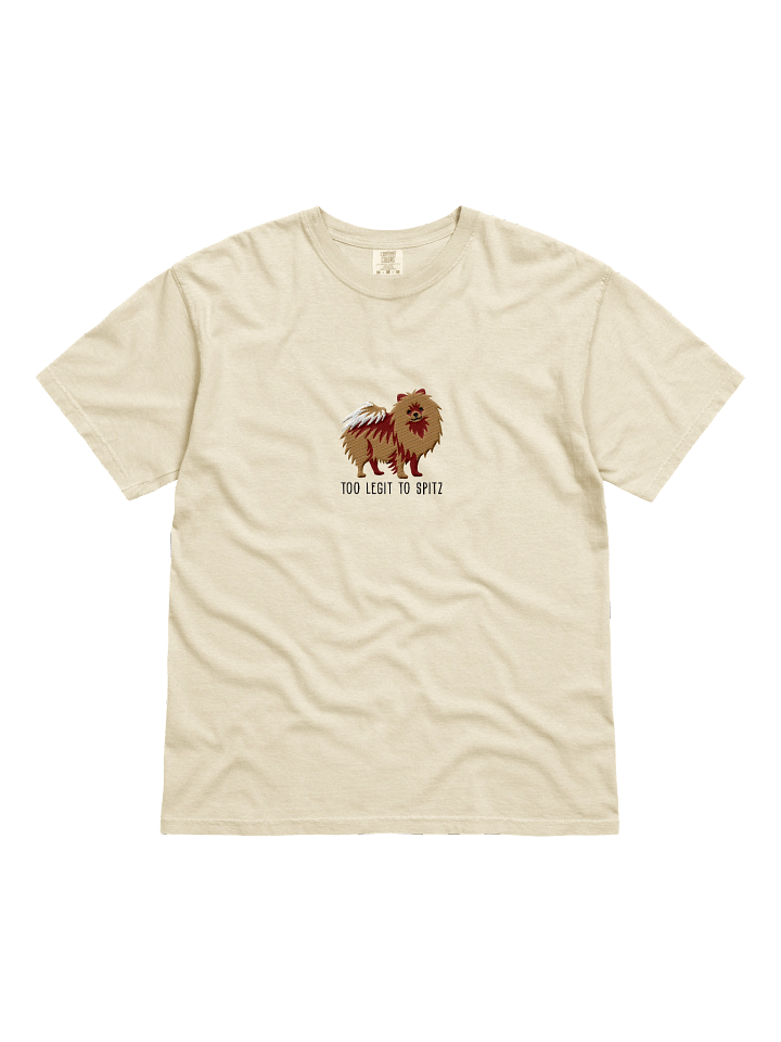Too Legit to Spitz T-Shirt(Embroidered) of a Pomeranian(Tan) product image (41)
