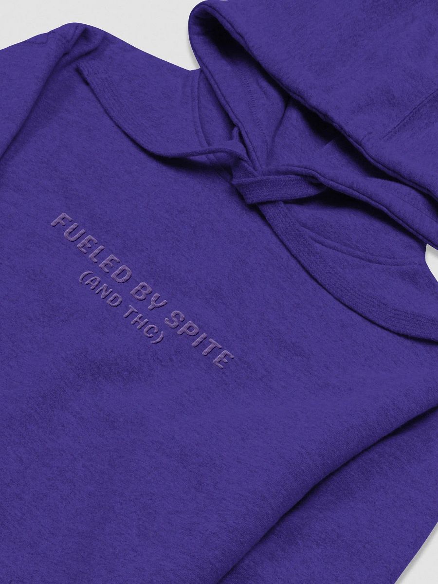 FUELED BY SPITE (purple thread) embroidered heavyweight hoodie product image (1)