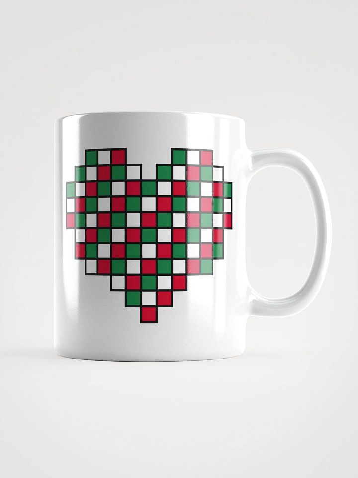 Candy Cane Heart White Glossy Mug product image (2)