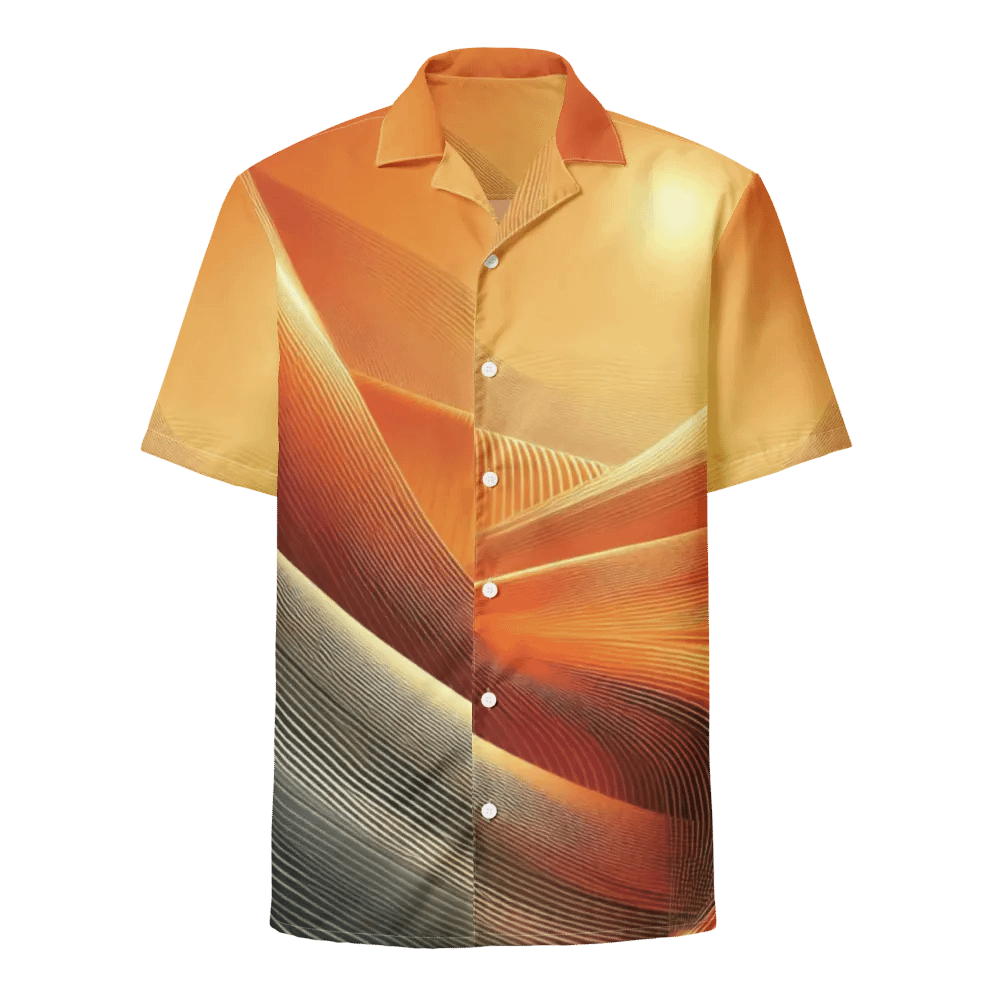Men's Full-Print-4 Orange Hawaiian Shirt product image (1)