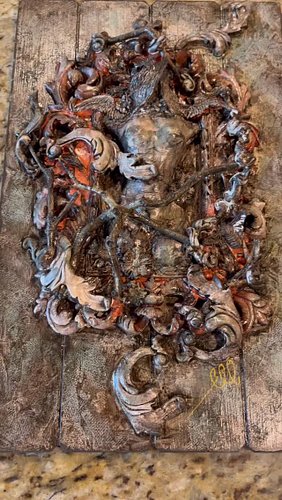 We went to Art Walk last night, and we bought this absolutely gorgeous and spooky pice by @remin_artist at @affairedartgaller...