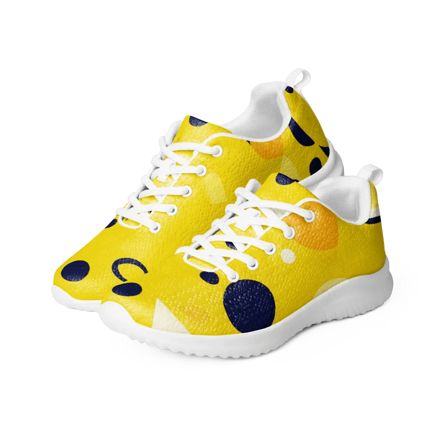 Yellow Abstract Women's Athletic Shoes #559 product image (9)