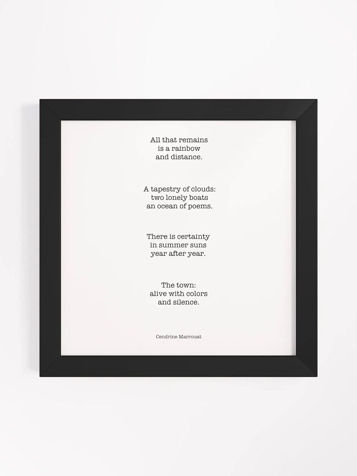 Four Haiku (Square Framed Poster) product image (1)