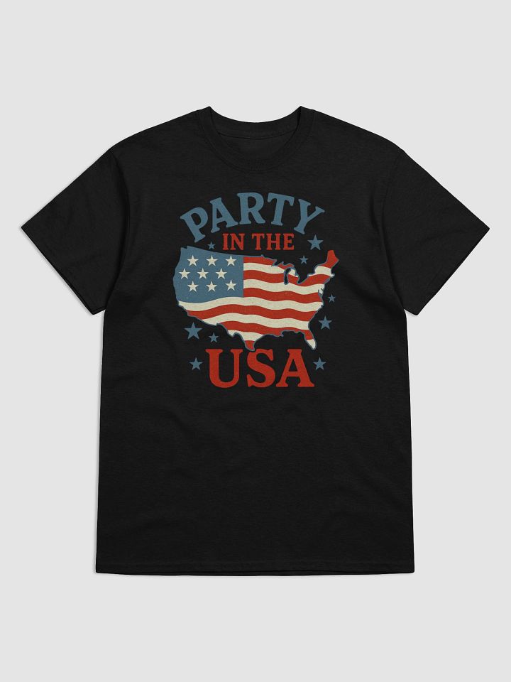 Party in the USA T-Shirt – Patriotic Vintage 4th of July Map Tee product image (7)