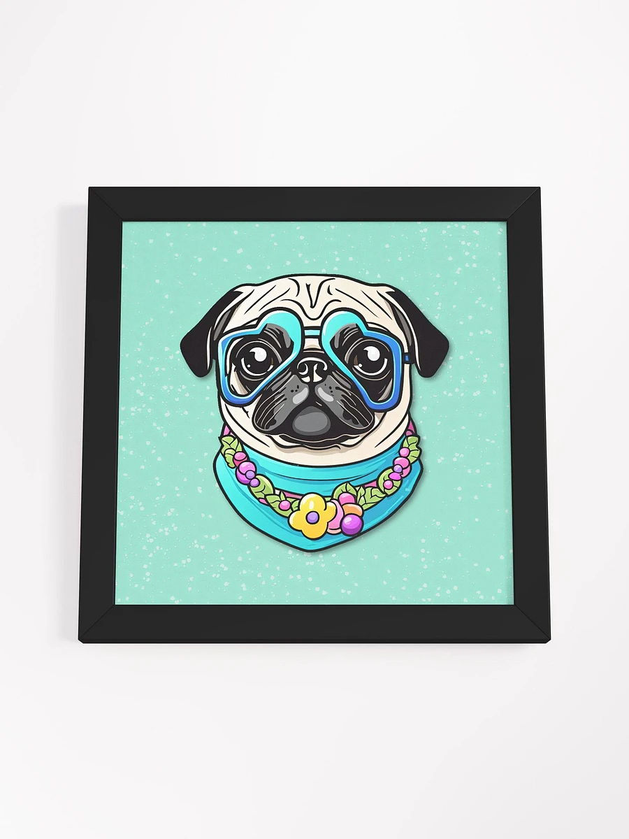 Retro Pug Framed Wall Art Print product image (5)