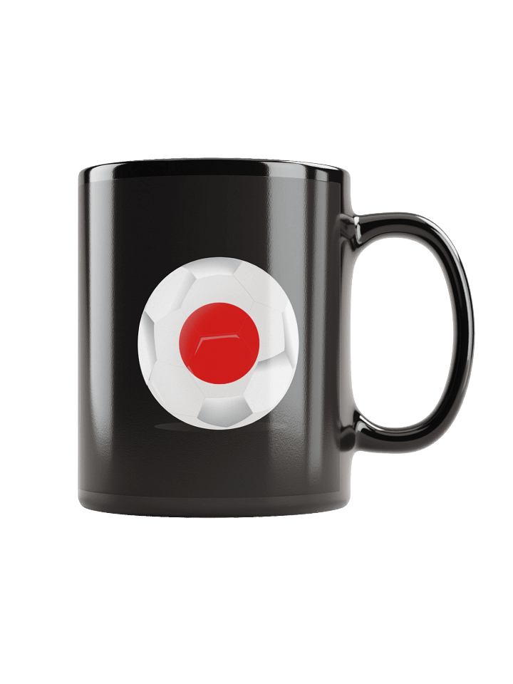 Japan Flag Soccer Ball Black Coffee Mug (Double Sided Print) product image (1)