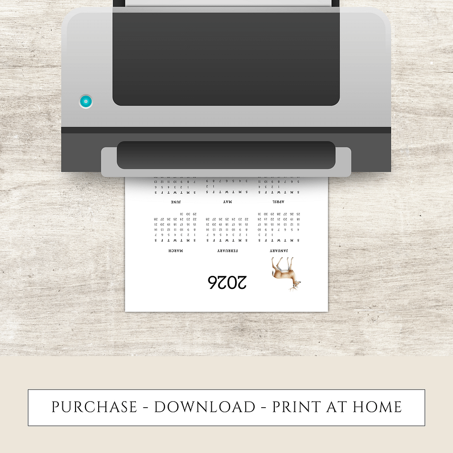 Six-year Printable Calendar Pages: Woodland Creatures product image (9)