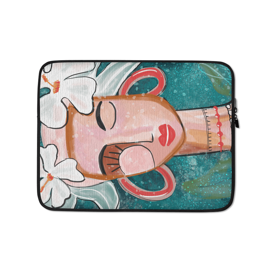 Vibrant Visage Laptop Sleeve - Hibiscus Girl product image (1)