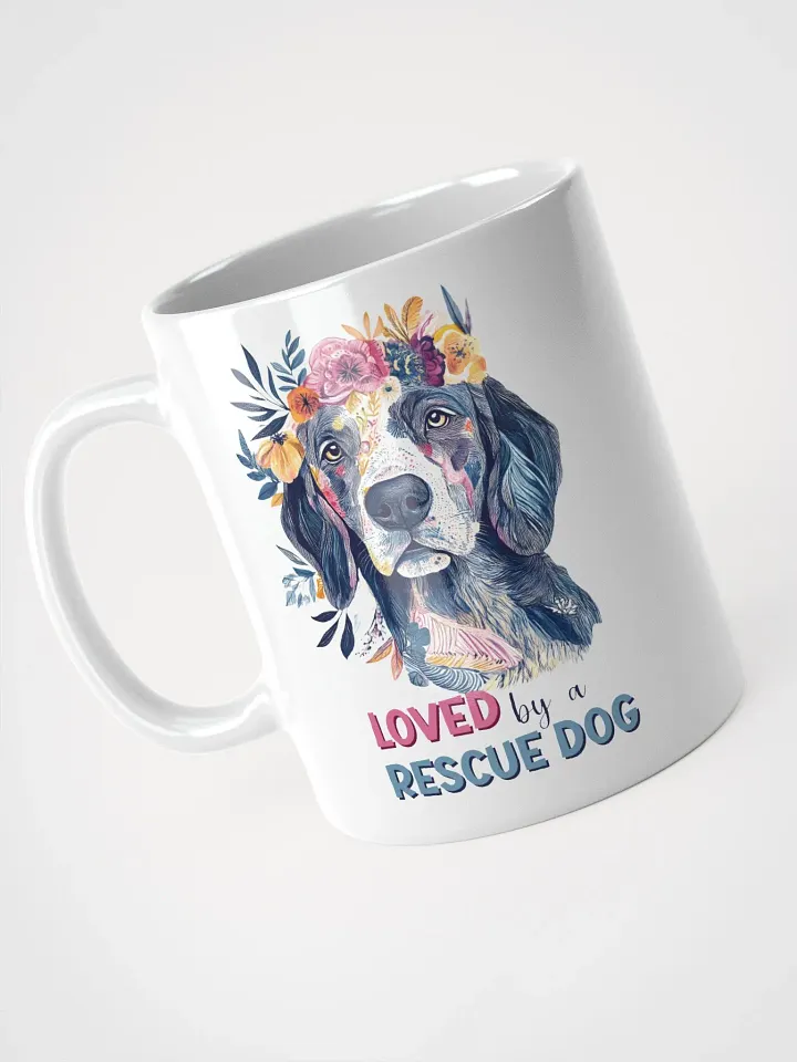 Loved By A Rescue Dog Floral Crown Mug product image (2)