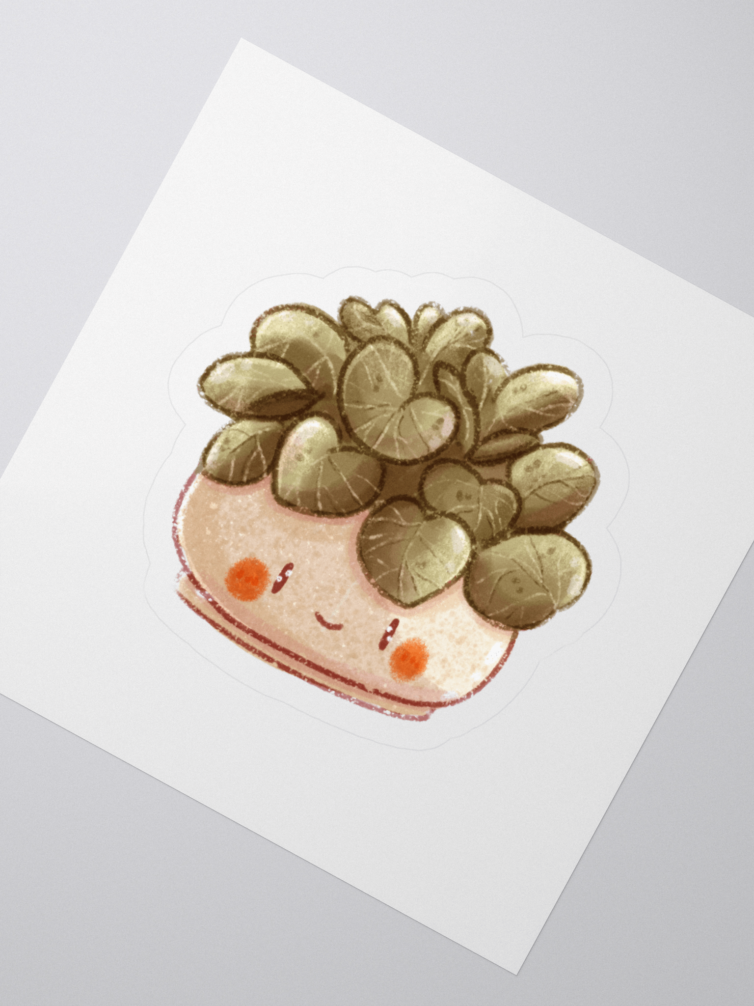 Happy Little Sprout – Smiling Plant Kiss-Cut Sticker product image (7)