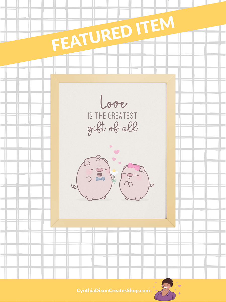 Love is The Greatest Gift of All Framed Wall Art Print product image (1)