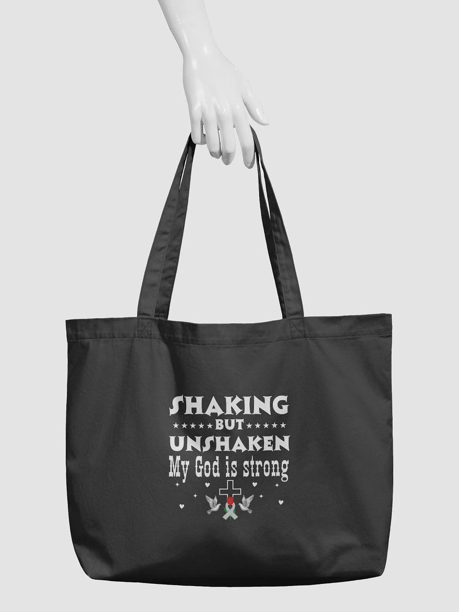 Shaking But Unshaken, My God Is Strong Parkinson Eco Tote bag product image (3)