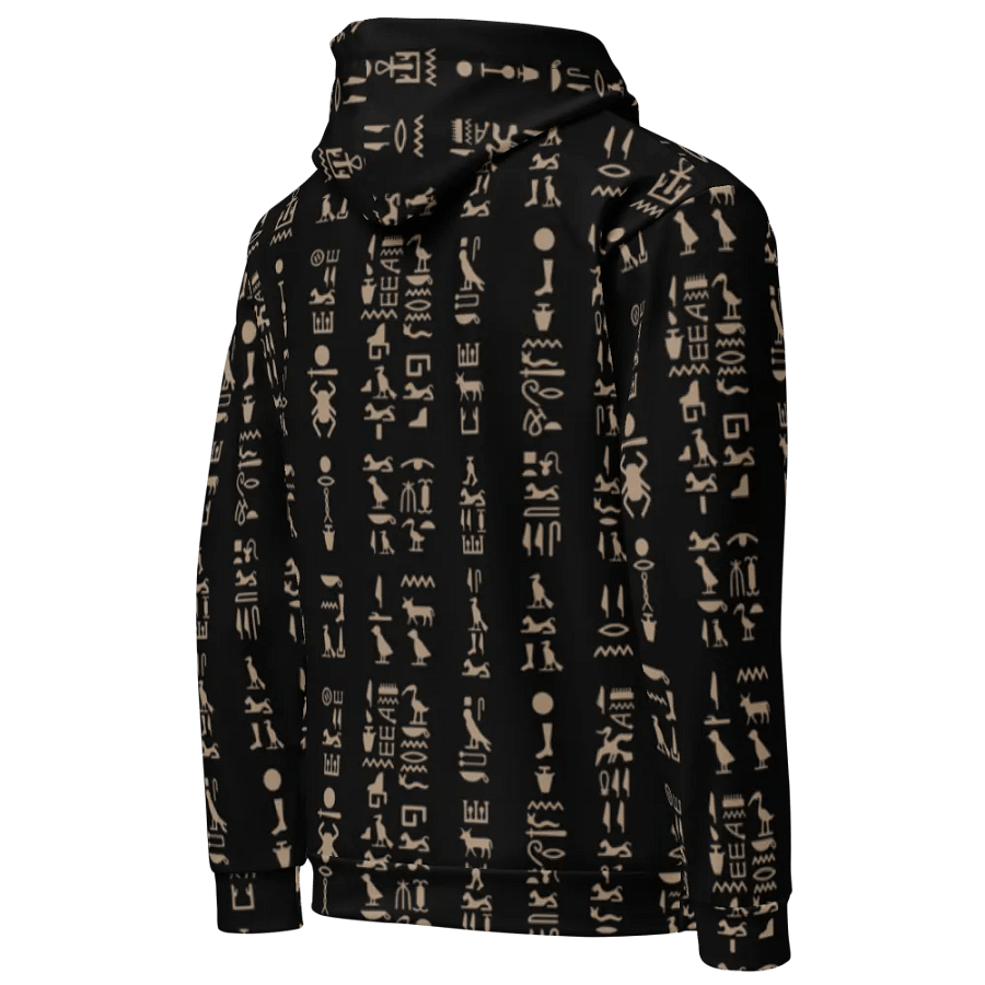Isis Black Hieroglyphs All Over Print Unisex Hoodie product image (5)