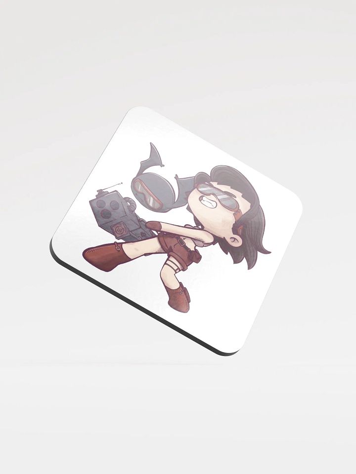 She & Her Pet | Glossed Cork Coaster product image (1)