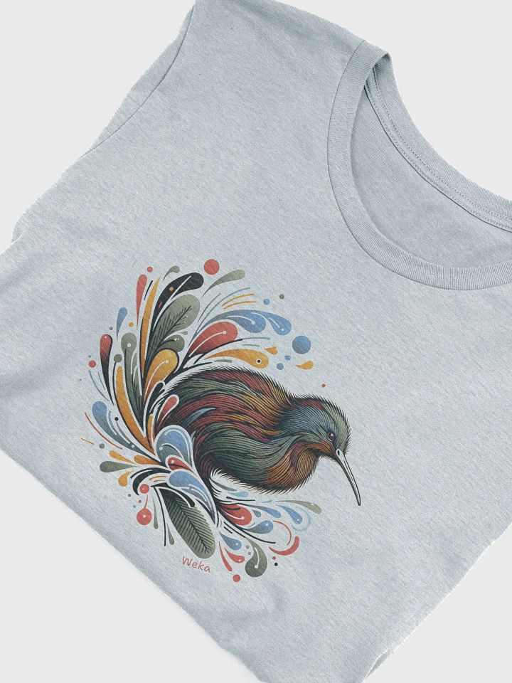 Weka Bird T-Shirt, New Zealand Native Bird Tee, Abstract Wildlife Graphic, Artistic Nature-Inspired Designed T-shirt product image (2)