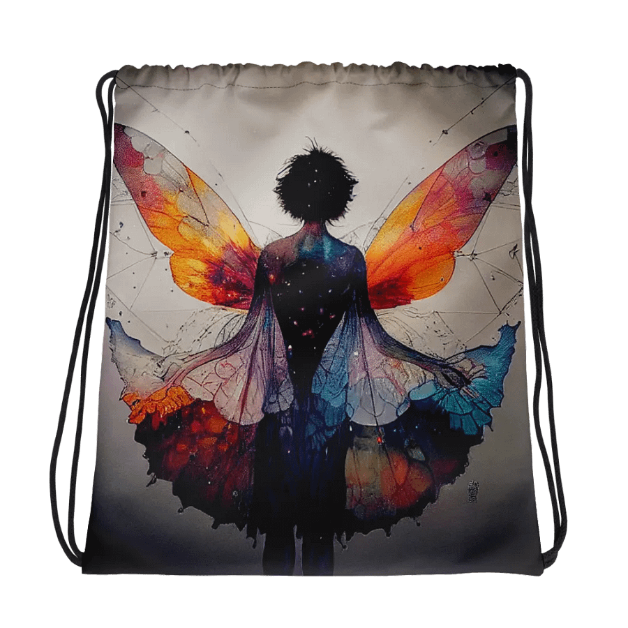 Ethereal Wings All-Over Drawstring Bag product image (1)
