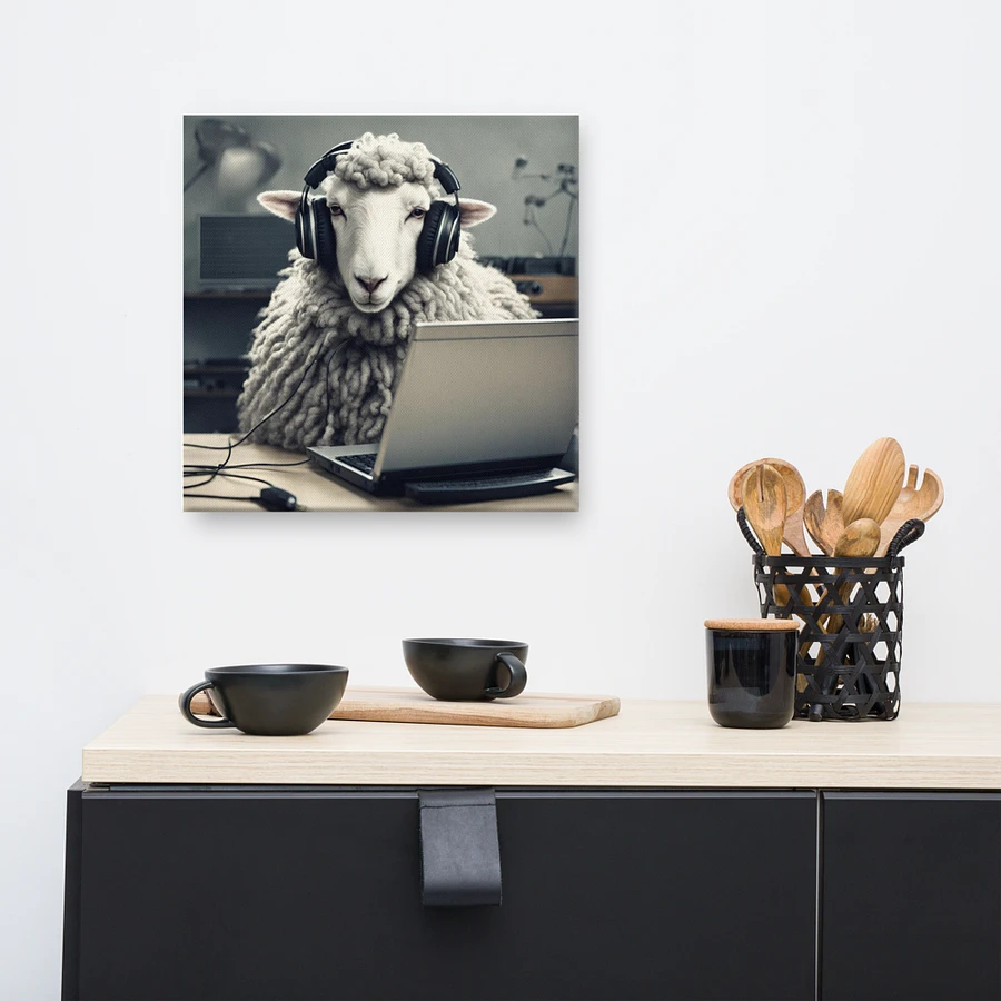 Sheep With Headphones And Laptop Wall Art product image (2)