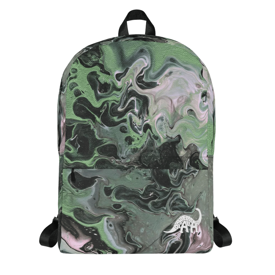 Metallic Green Fluid Acrylic Backpack product image (1)