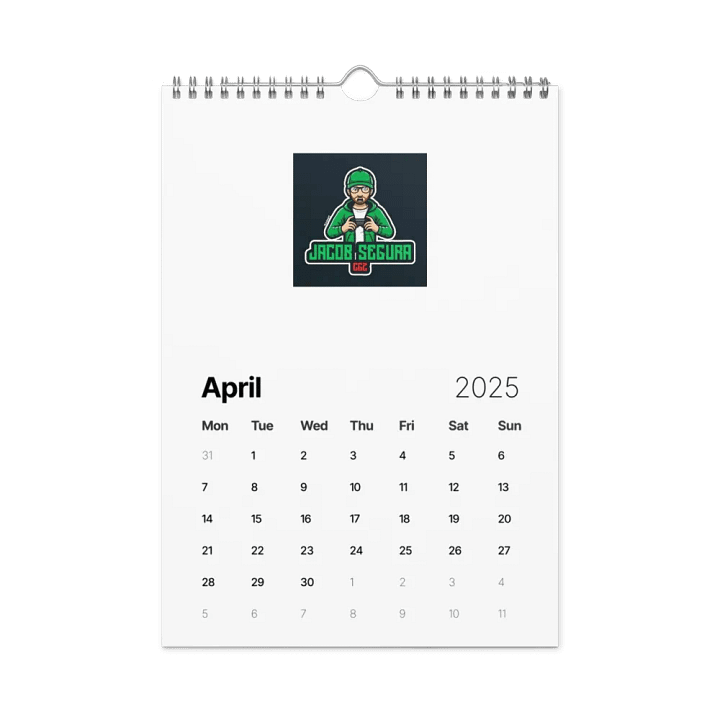 Jacob segura CGZ 2025 Calendar product image (1)