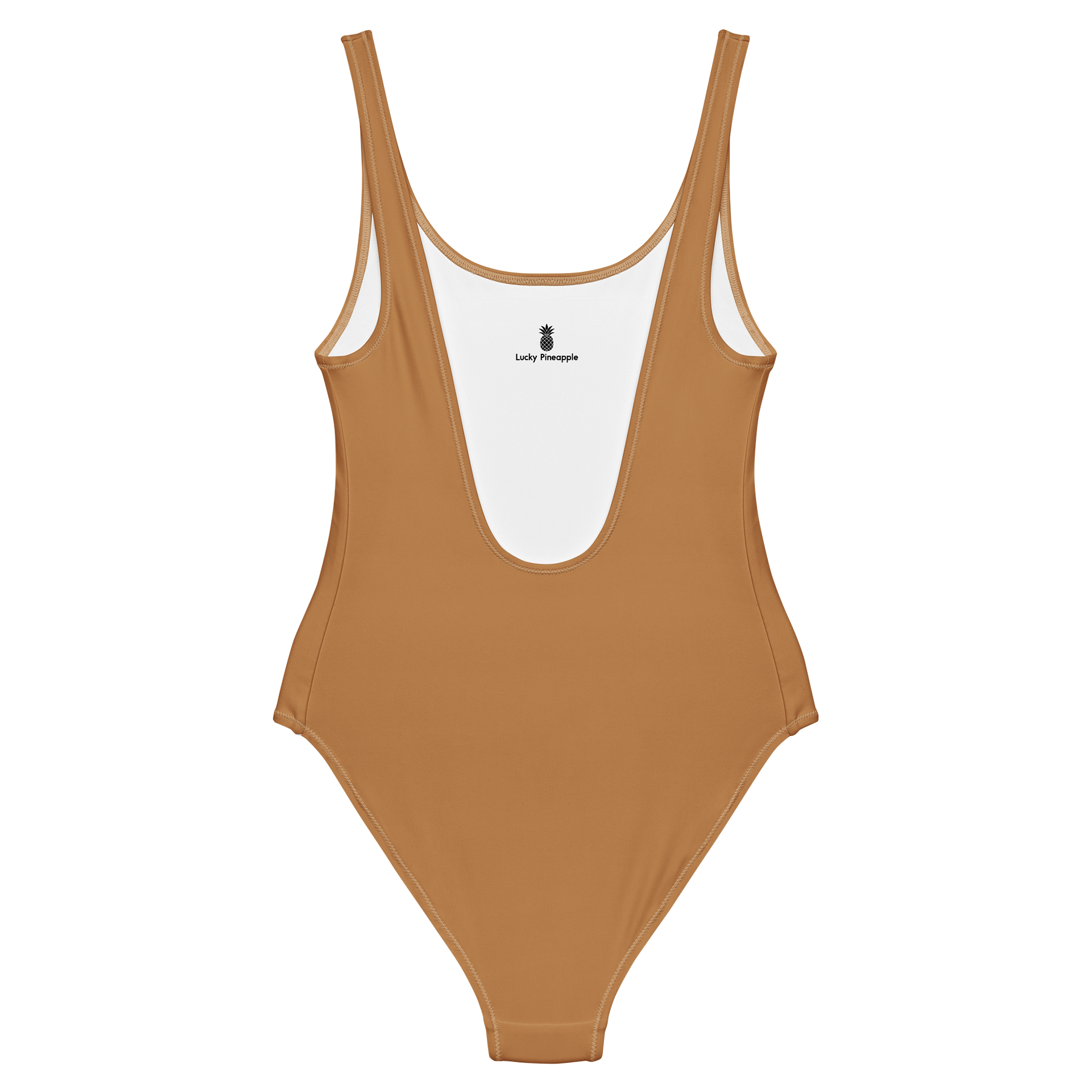 Mojave Desert Brown Solid Color Retro Inspired Women's One Piece Swimsuit product image (2)