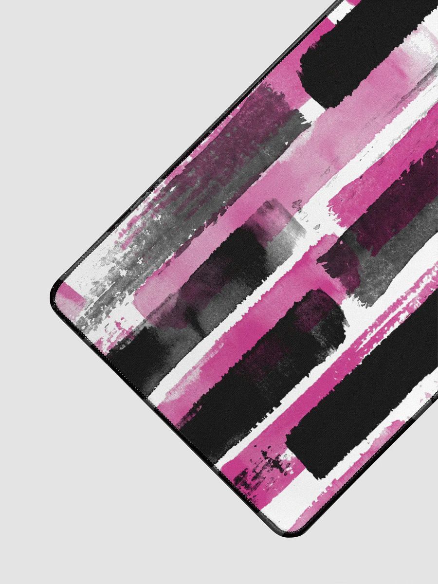 Pink and black abstract desk mat product image (3)