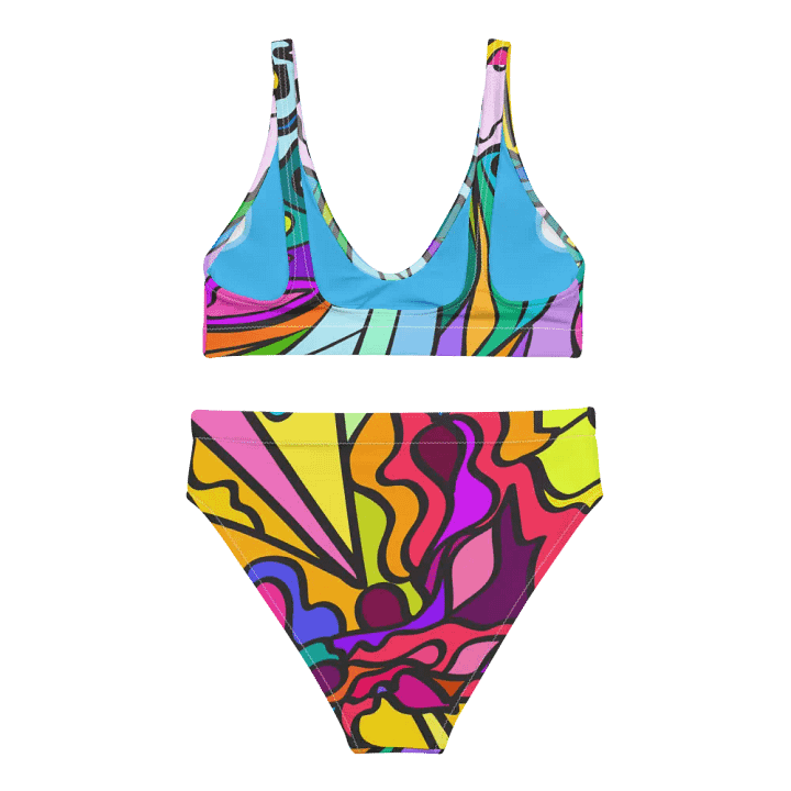 Sunset Swirls Recycled Bikini Set - Wave at Sunset product image (2)