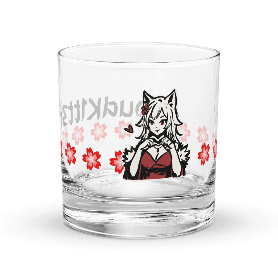 Japanese Brush Hand Heart Sakura Rocks Glass product image (1)