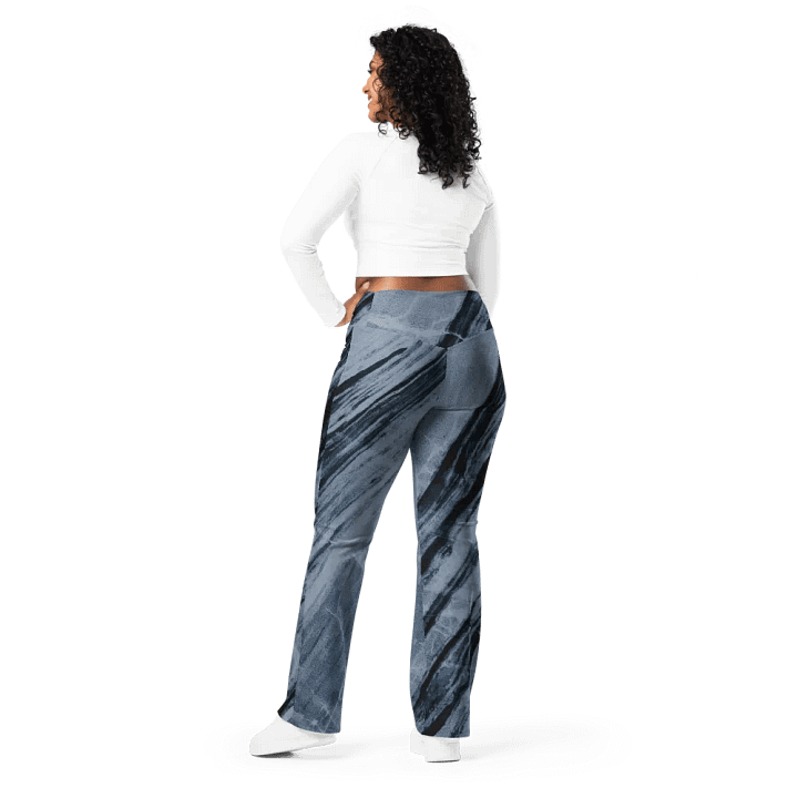 Indigo Blue Marble Flare Leggings product image (2)