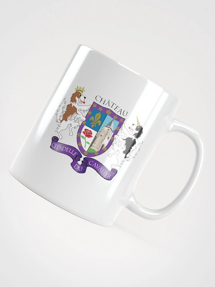 White Glossy Mug with Citadelle Coat of Arms product image (4)