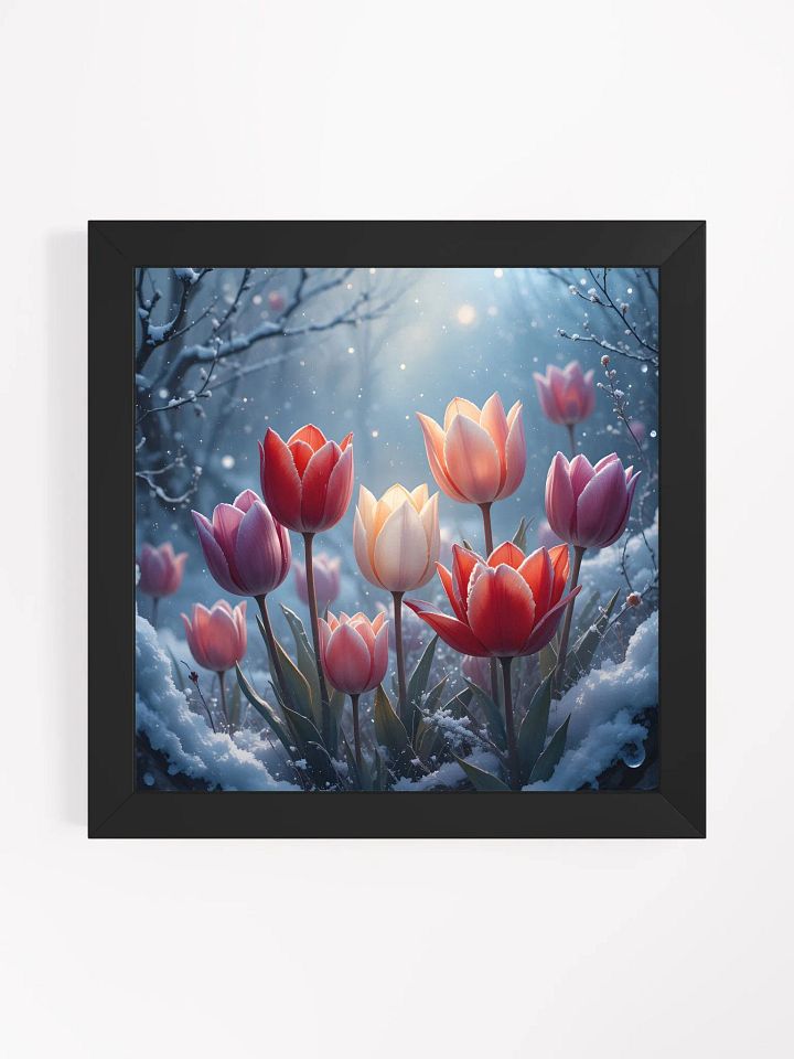 Winter’s Bloom: Radiant Tulips in Snow product image (3)