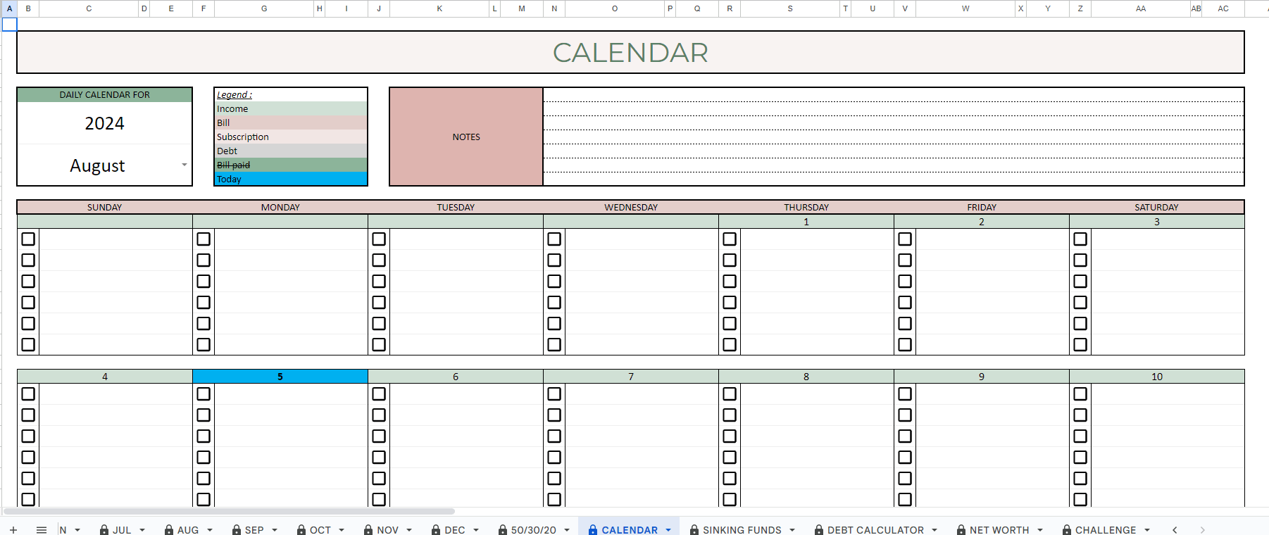 Budget, Debt Payoff and Net Worth Tracker product image (4)