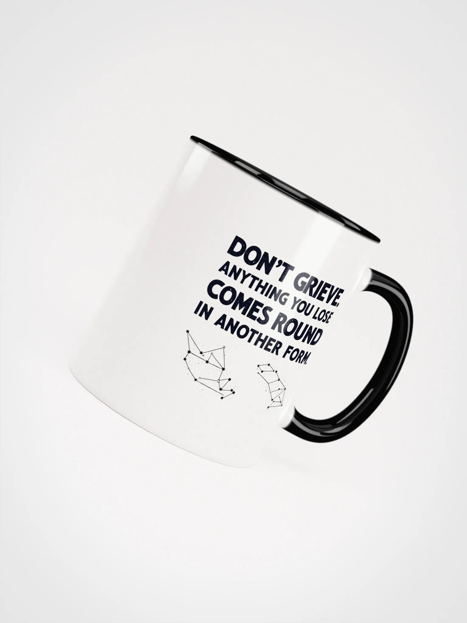 Don't grieve. Anything you lose comes round in another form - Ceramic Mug with Color Inside product image (4)