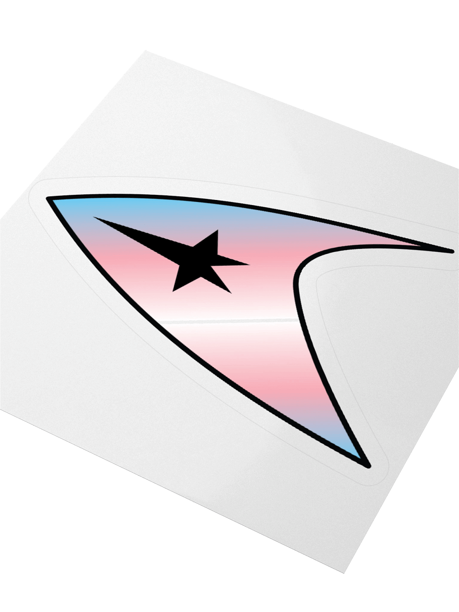 Trans Pride Gradient Starfleet Sticker product image (9)