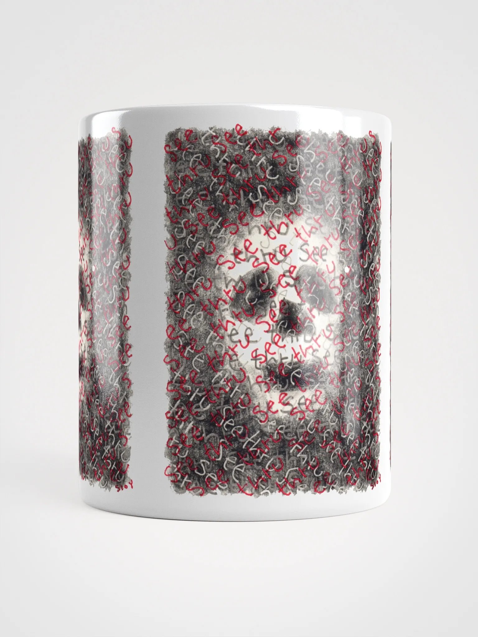 See thru White Glossy Mug product image (1)
