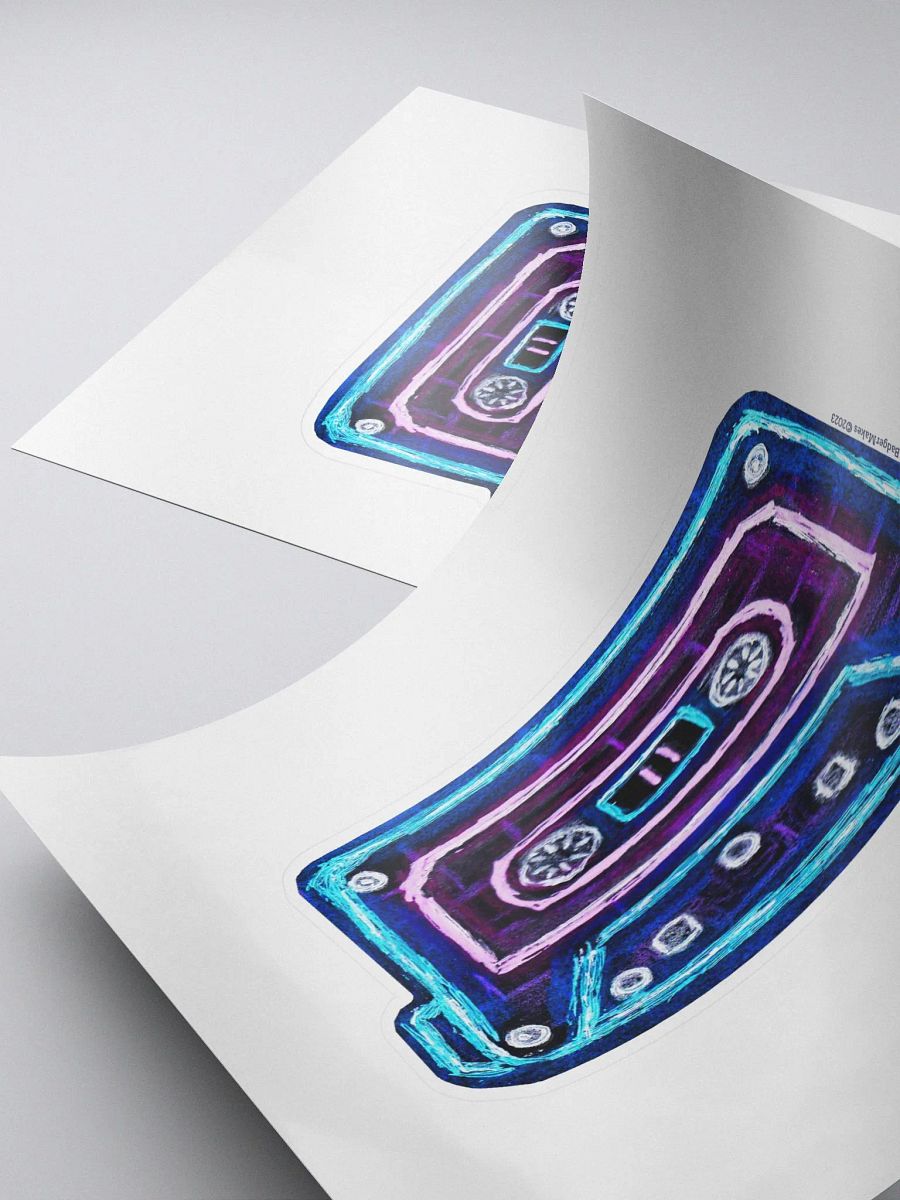 Neon Cassette Tape Sticker product image (4)