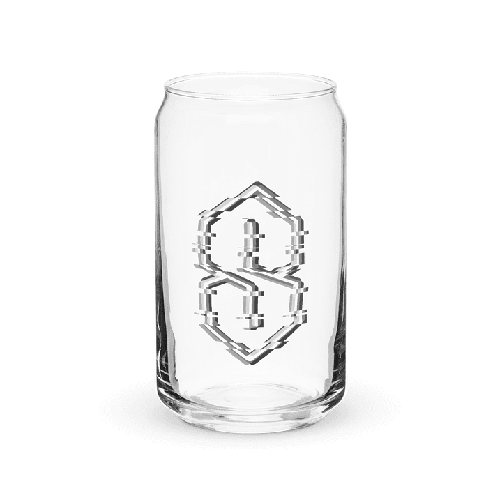 Monochrome Glitch Era Can-Shaped Glass product image (1)
