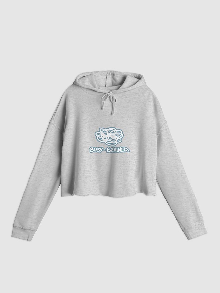 BUSY-BRAINED (lined design, #709AAF) lightweight cropped hoodie product image (5)