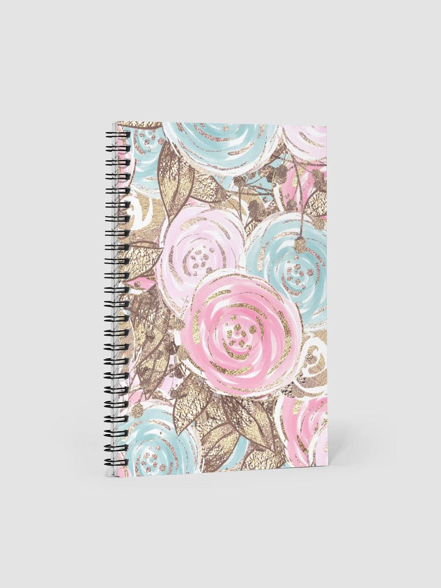 Pastel Water-Colored Roses Spiral Notebook product image (3)