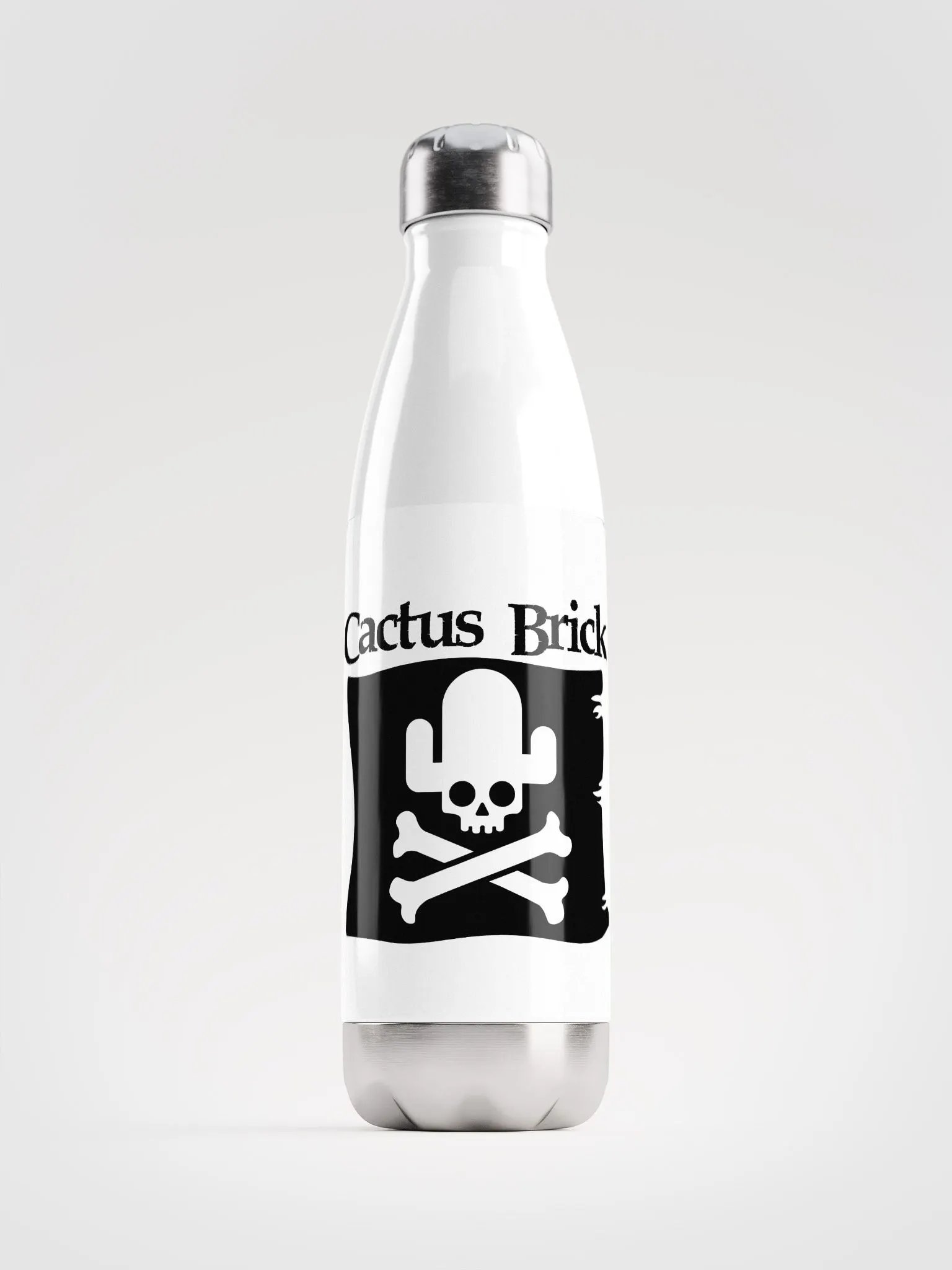 Cactus Brick (Stainless Steel Water Bottle) - Pirate Flag product image (4)