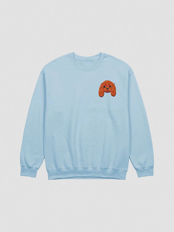 Ruby Cavalier King Charles Spaniel dog Cartoon Face Embroidered Crewneck Sweatshirt product image (1)
