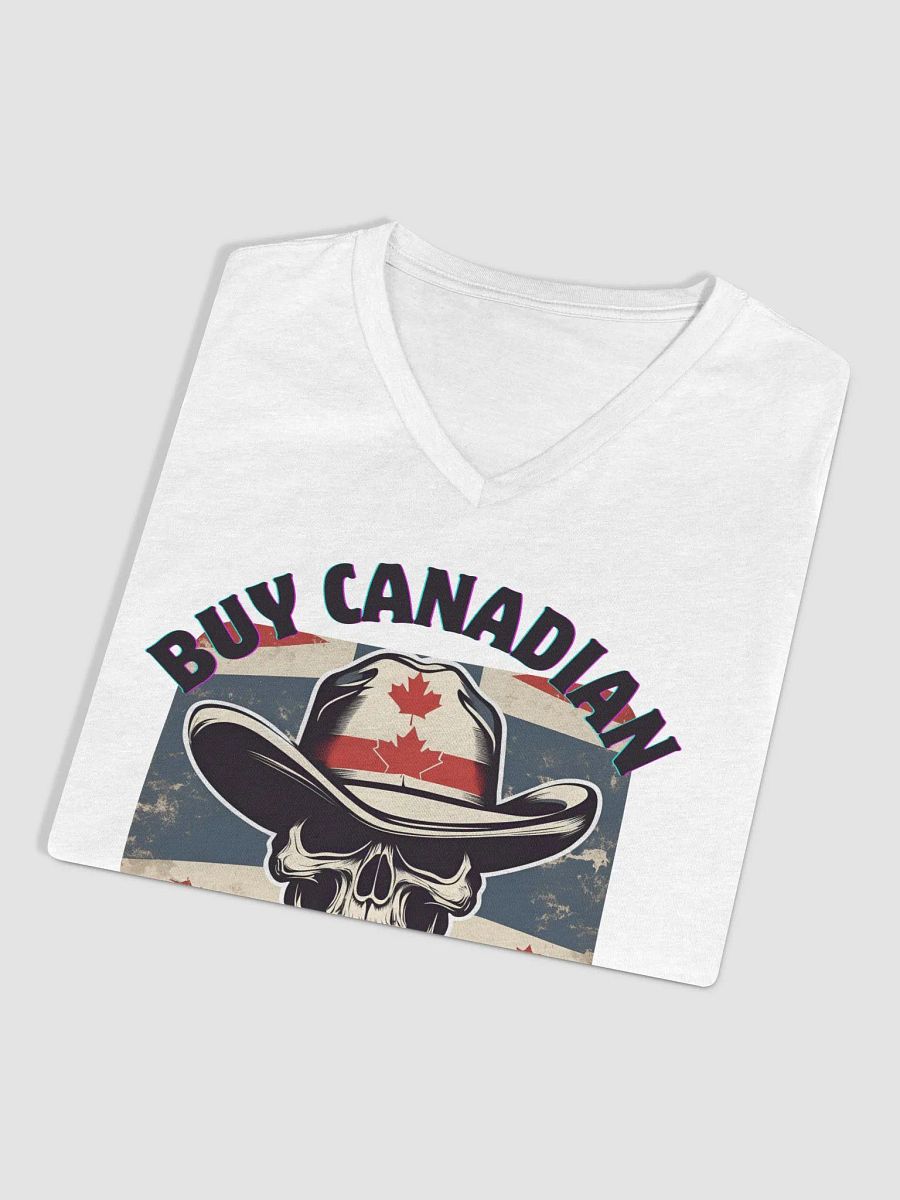 Canadian Cowboy Skull V-Neck Tee product image (18)