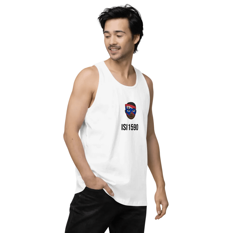 Haitian Flag Emoji Mask Tank Top product image (3)