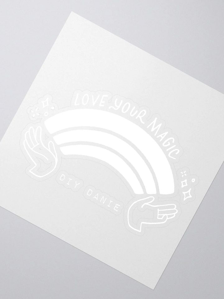 LOVE YOUR MAGIC RAINBOW STICKER (WHITE) product image (2)