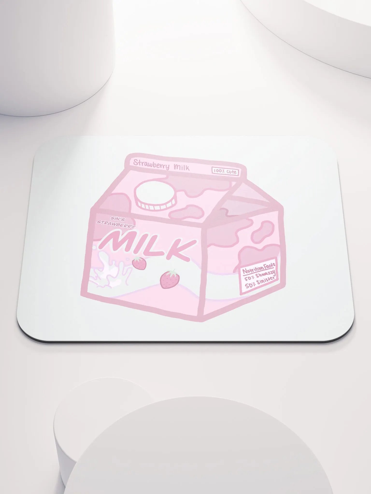SinisterSushii Strawberry Milk Mousepad product image (1)