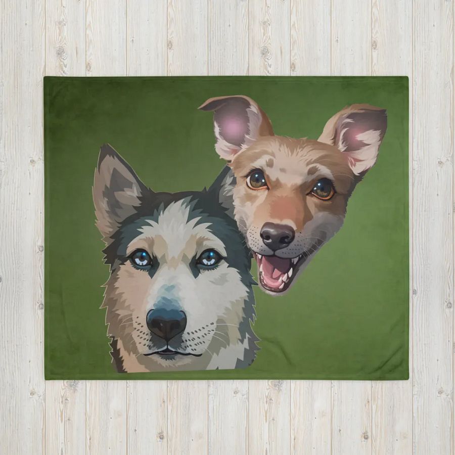Luna and Mango Throw Blanket product image (4)