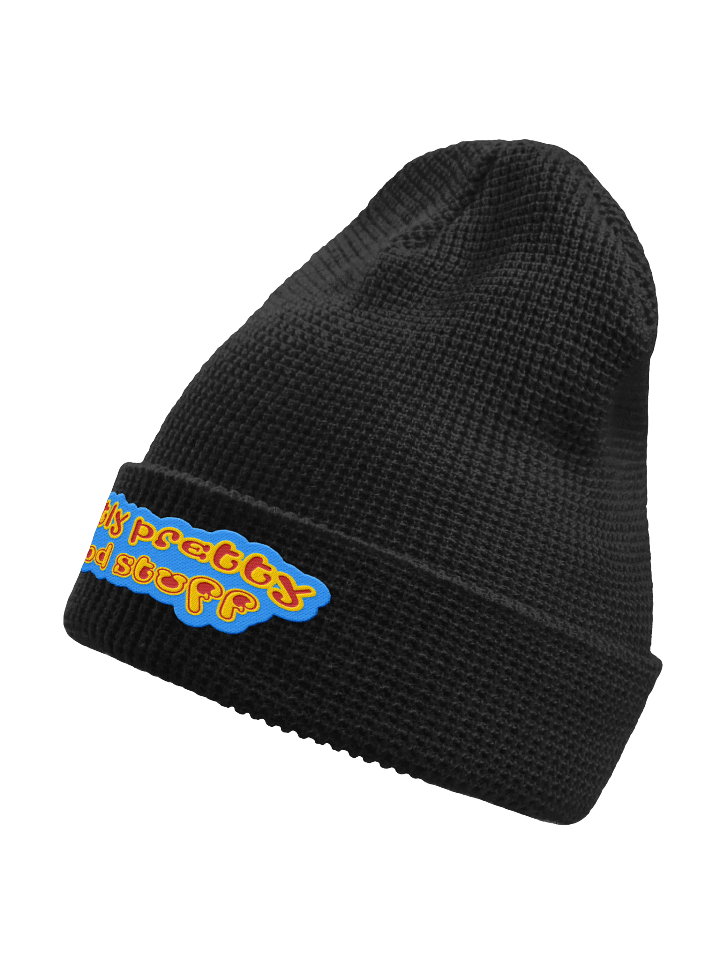 Mostly Pretty Good Stuff Logo Waffle Beanie product image (4)