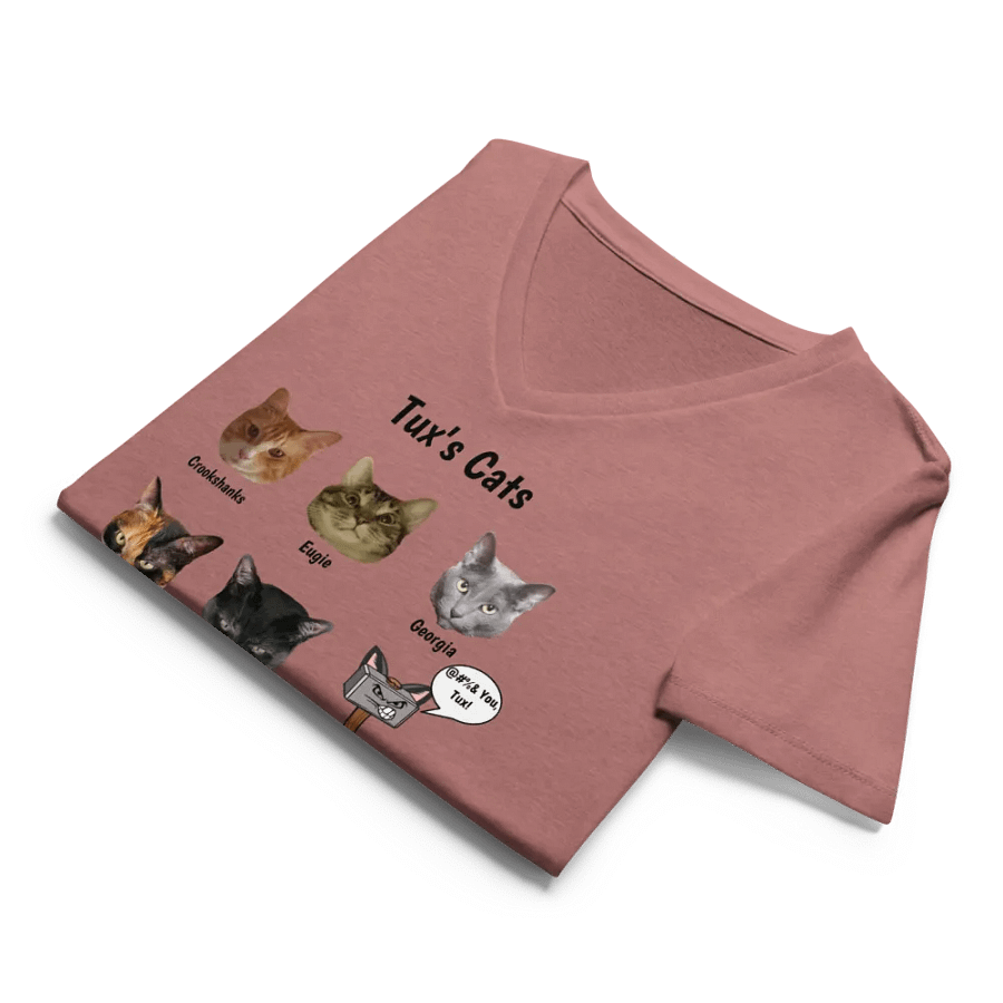 Tux's Cats Ladies V-Neck Tee product image (8)