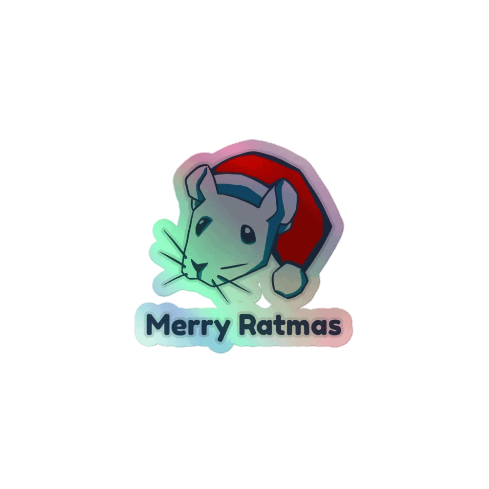 Merry Ratmas Holographic Sticker product image (2)